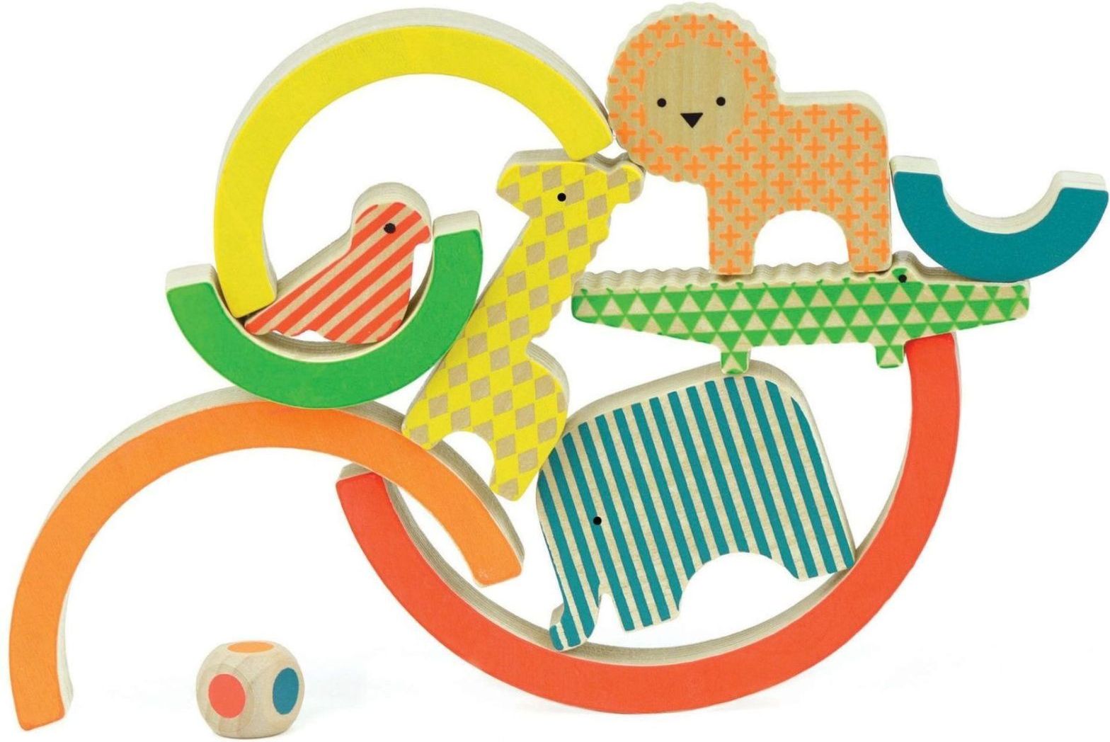 Petit Collage Wooden Balancing Game - Wild Rainbow uni - obrázek 2