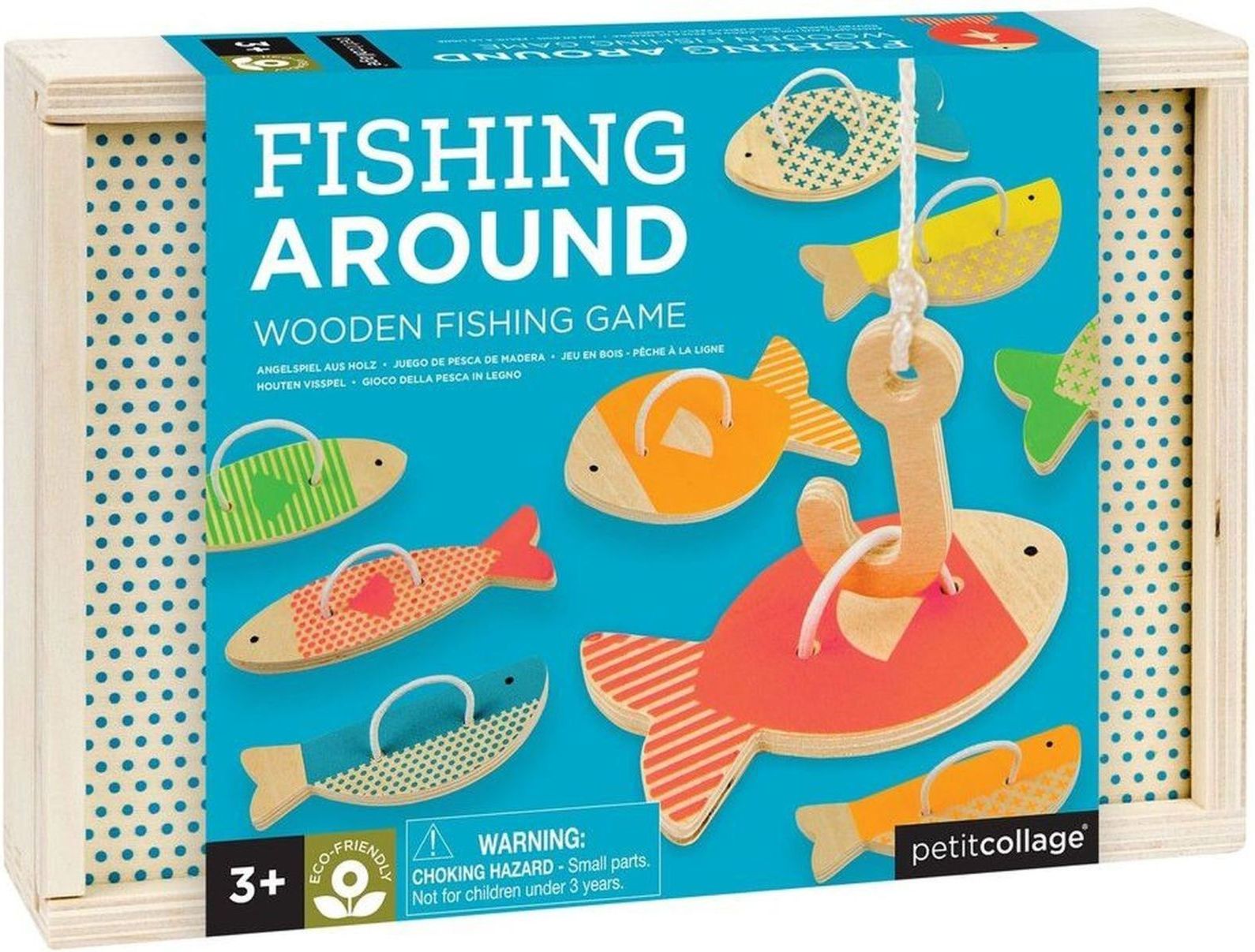 Petit Collage Wooden Fishing Game - Fishing Around uni - obrázek 1