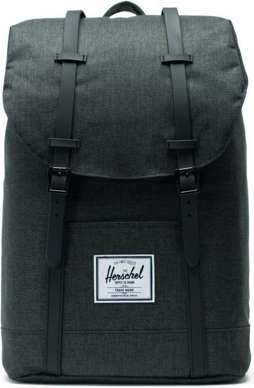 Herschel Retreat - black crosshatch/black rubber uni - obrázek 1