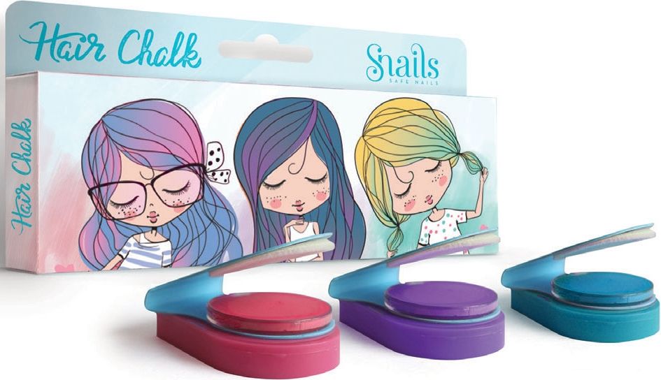 Dětské barevné křídy na vlasy Snails pro holky (3 ks) uni - obrázek 1