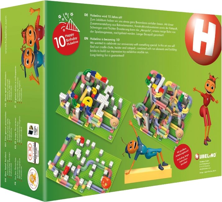 HUBELINO Kuličková dráha - set s kostkami Anniversary 525 ks - obrázek 1