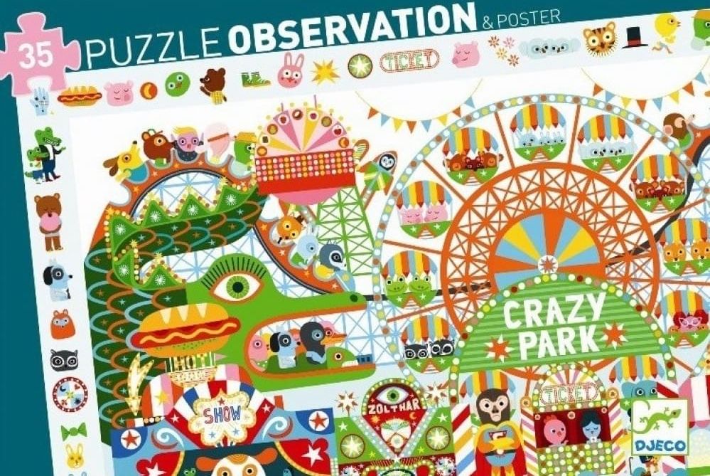 Djeco Puzzle Crazy park uni - obrázek 1