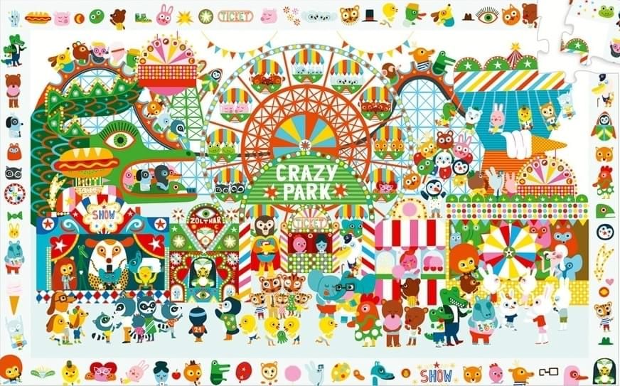Djeco Puzzle Crazy park uni - obrázek 2