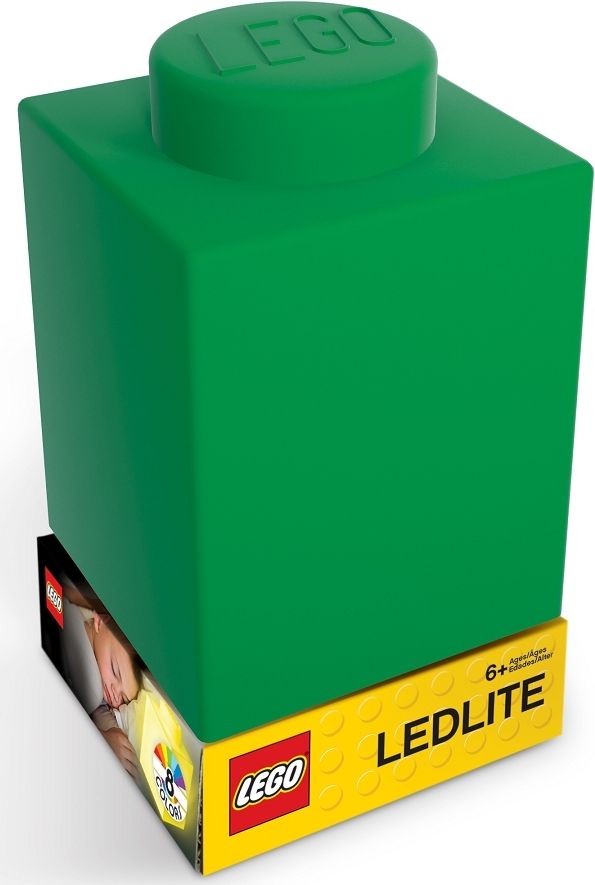 LEGO Classic Silikonová kostka noční světlo - zelená - obrázek 1