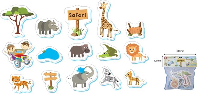 Pěnové hračky do vody - Safari 16 ks - obrázek 1