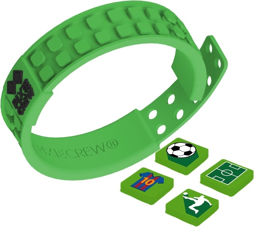 PIXIE CREW Fotbalový tématický pixelový náramek zelený - obrázek 1