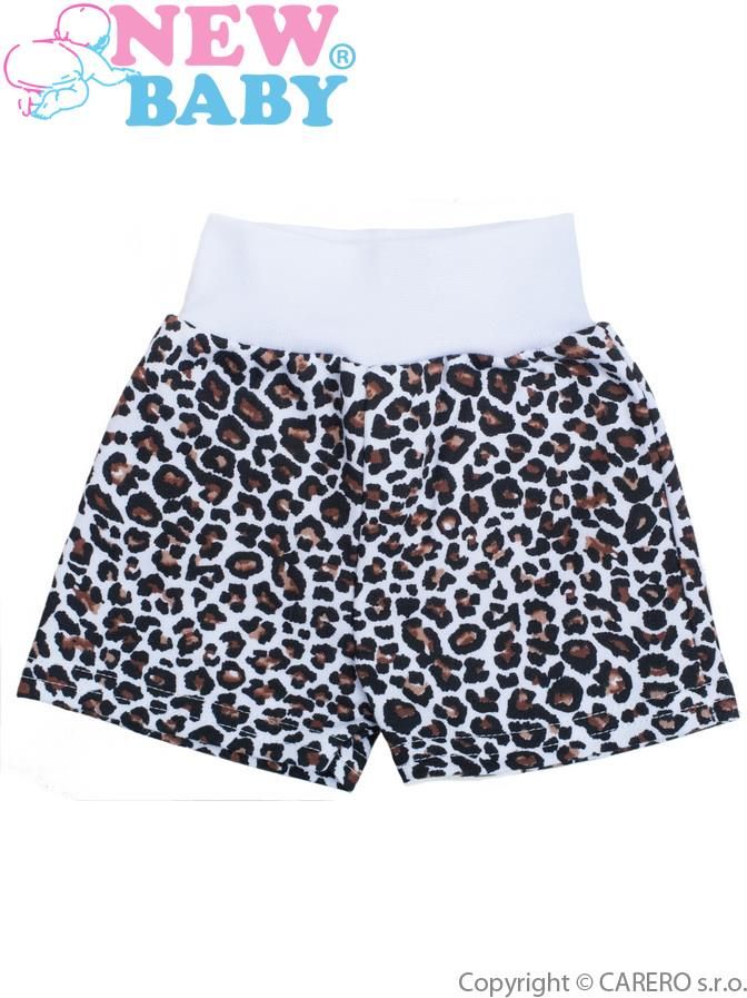 Kojenecké kraťásky New Baby Leopardík hnědé Hnědá 62 (3-6m) - obrázek 1