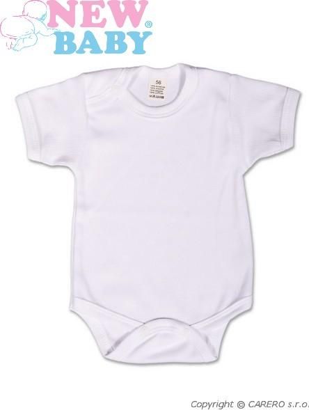 Bílé body krátký rukáv vel. 62 New Baby Classic - obrázek 1