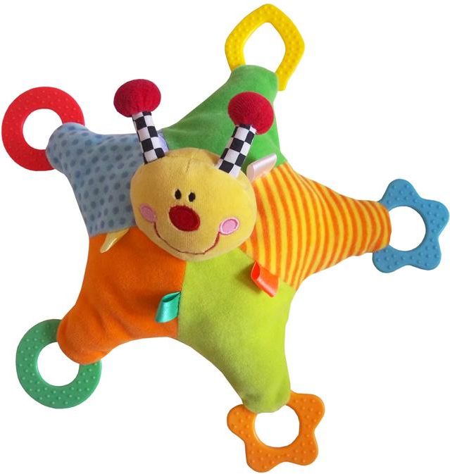 Plyšová hračka s chrastítkem a kousátky Baby Mix - obrázek 1