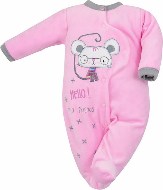 Kojenecký overal Koala Hello růžový Růžová 80 (9-12m) - obrázek 1