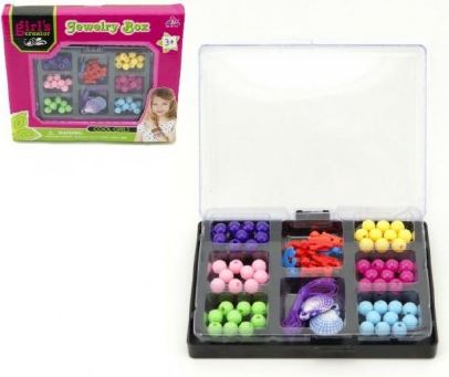 Sada korálky plast v krabičce 19x16,5x2cm - obrázek 1