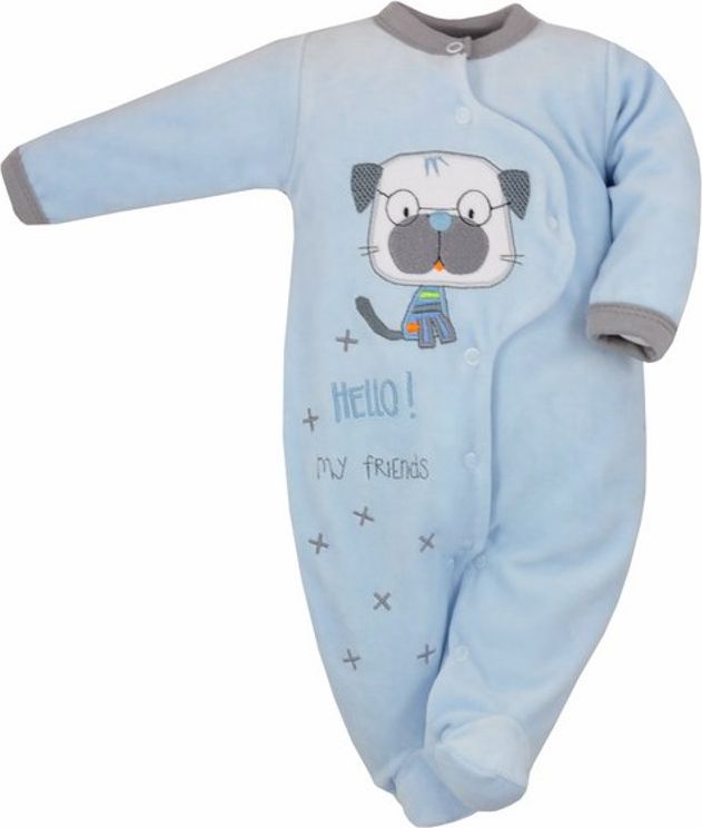 Kojenecký overal Koala Hello světle-modrý Světle modrá 74 (6-9m) - obrázek 1