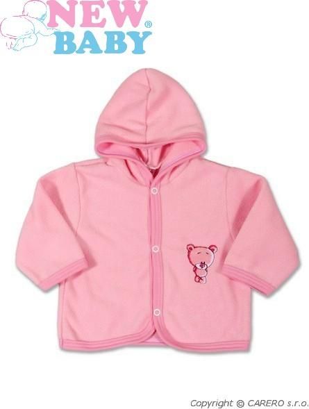 Fleecový kabátek vel. 80 Sweet Teddy New Baby Růžový - obrázek 1