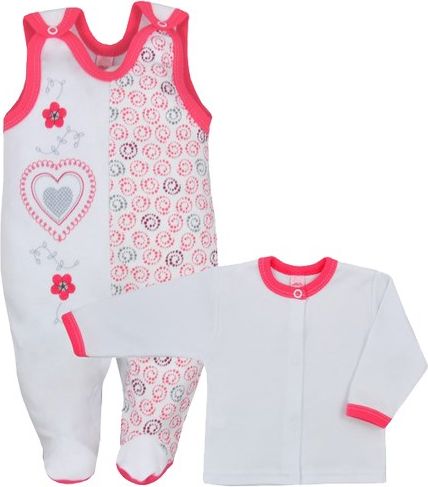 2-dílná souprava Bobas Fashion Beti II růžová se srdíčkem Růžová 68 (4-6m) - obrázek 1