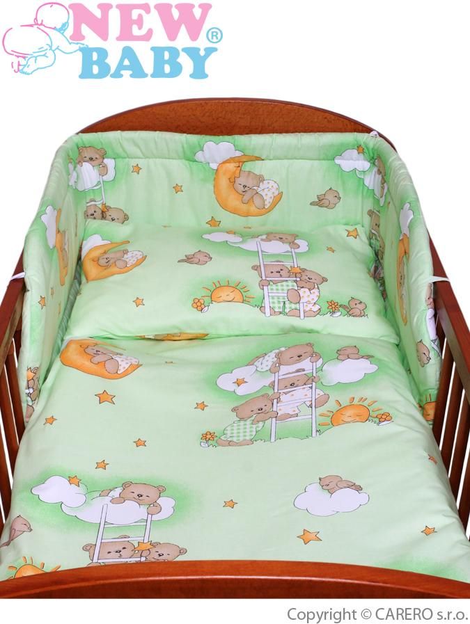 2-dílné ložní povlečení New Baby 90/120 cm Zelené medvídci - obrázek 1