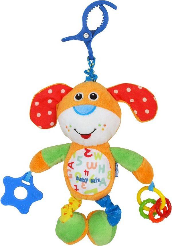 Dětská plyšová hračka s vibrací Baby Mix Pejsek Žlutá - obrázek 1