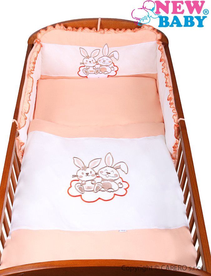 2-dílné ložní povlečení New Baby Bunnies 100/135 oranžové Oranžová 100/135 cm - obrázek 1