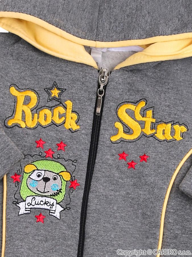 2-dílná souprava vel. 68 Koala RockStar šedo-žlutá - obrázek 2
