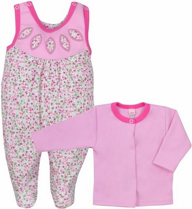 2-dílná souprava Bobas Fashion Květinka růžová Růžová 80 (9-12m) - obrázek 1
