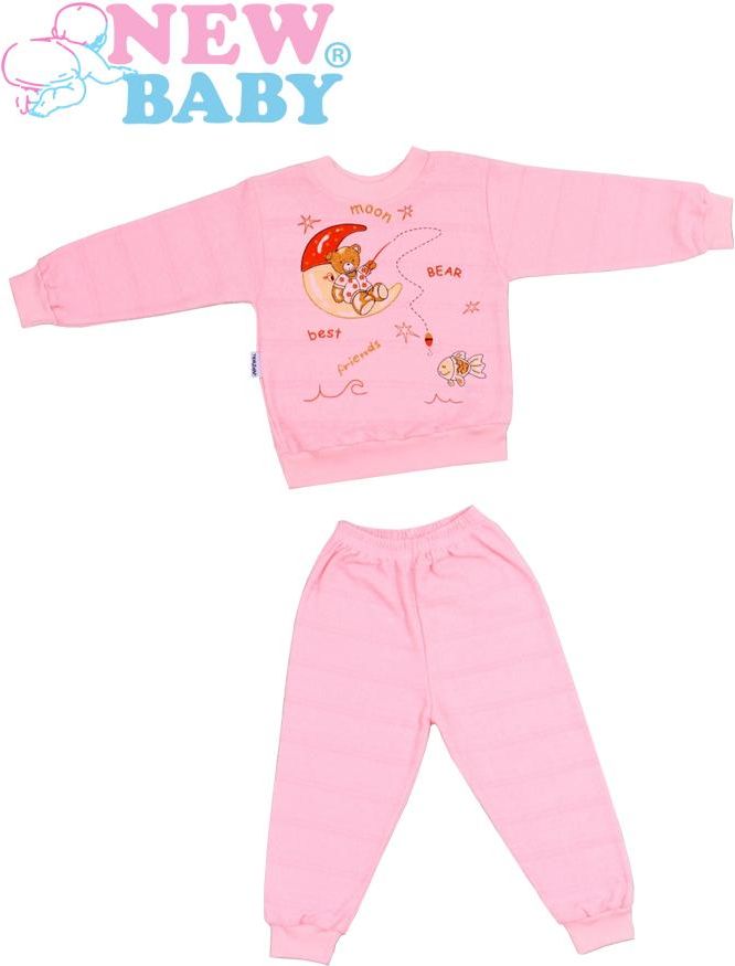 Dětské froté pyžamo vel. 98 New Baby růžové - obrázek 1