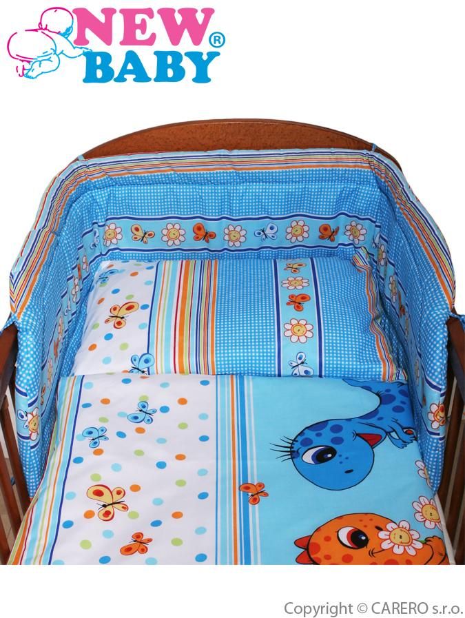3-dílné ložní povlečení New Baby 100/135 cm Modré dinosaurus - obrázek 1