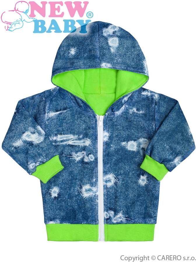 Kojenecká mikinka s kapucí New Baby Light Jeansbaby zelená Zelená 86 (12-18m) - obrázek 1