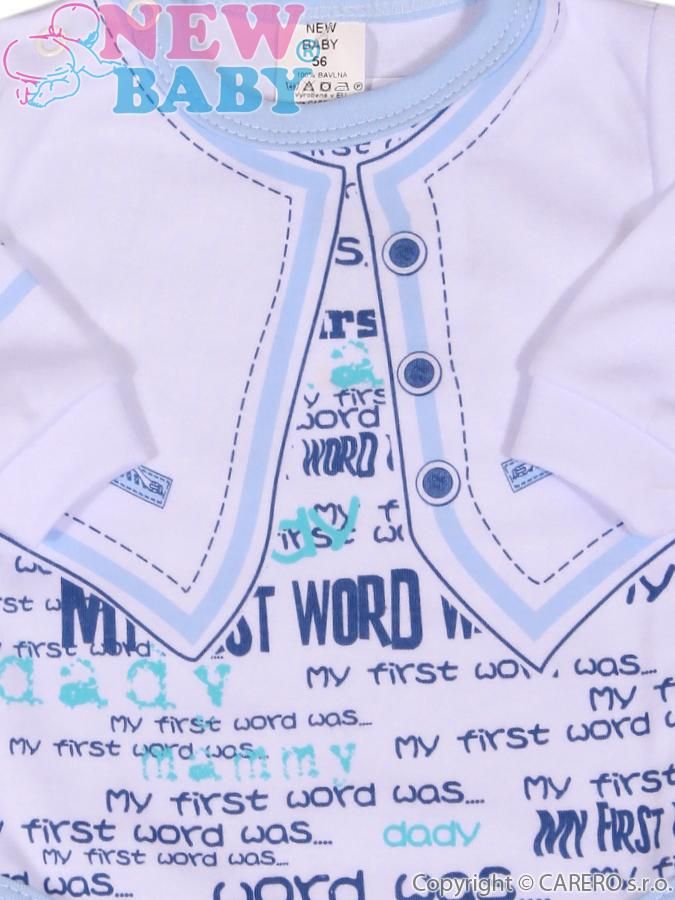 Kojenecké body s dlouhým rukávem vel. 62 New Baby Jeans modré - obrázek 2