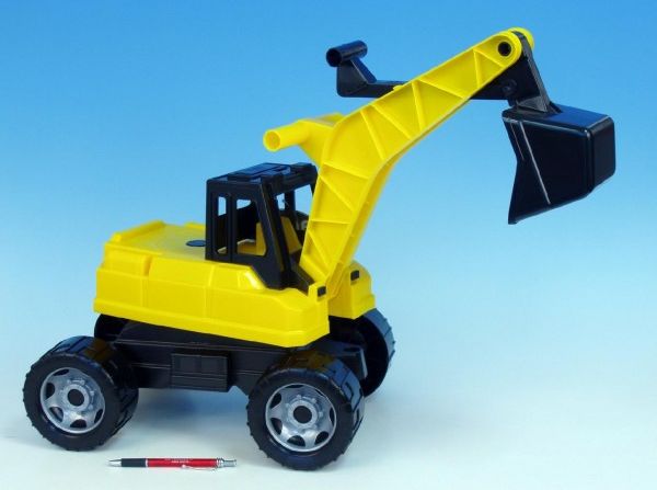 Bagr žlutočerný 65cm s plastovými koly - obrázek 1