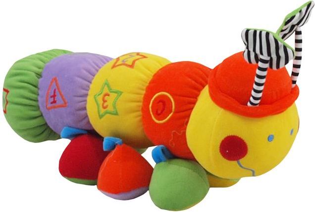 Plyšová hračka s chrastítkem Baby Mix stonožka - obrázek 1