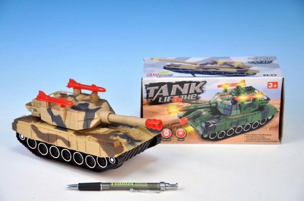 Tank narážecí plast 12cm na baterie - obrázek 1