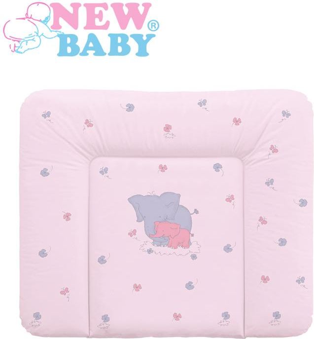 Přebalovací podložka měkká New Baby Sloník růžová 85x70 - obrázek 1