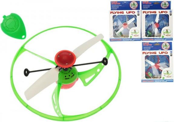 Létající UFO 15cm se senzorem ovladačem a USB nabíjecím kabelem asst 4 barvy - obrázek 1