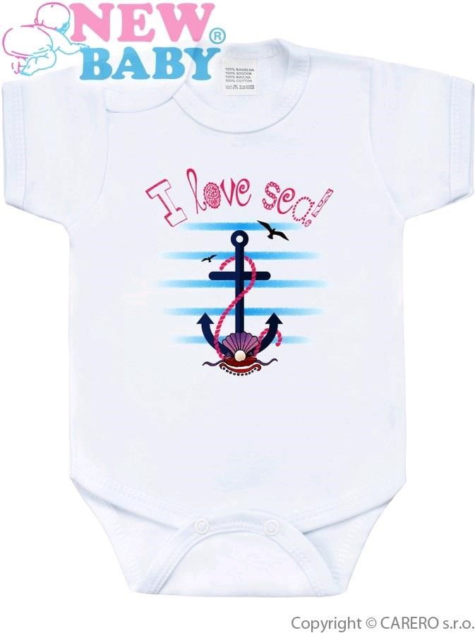 Body s potiskem New Baby Marine červené Červená 62 (3-6m) - obrázek 2