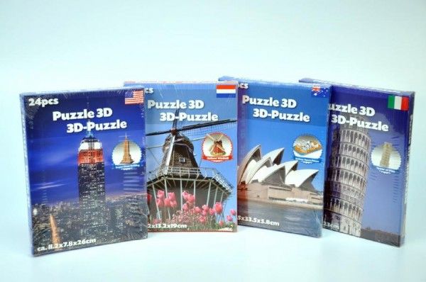 Puzzle 3D Památky asst různé druhy - obrázek 1