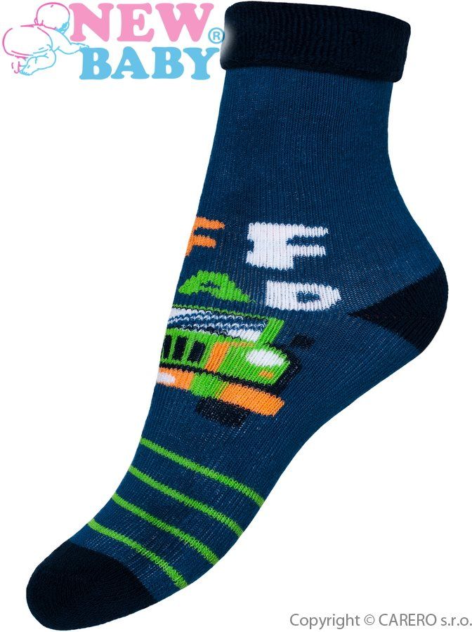 Dětské froté ponožky New Baby modré off road Modrá 80 (9-12m) - obrázek 1