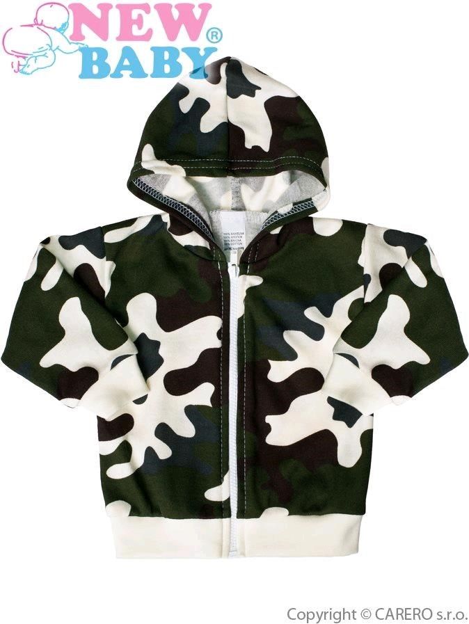 Kojenecká mikinka s kapucí New Baby Maskáčová Zelená 86 (12-18m) - obrázek 1