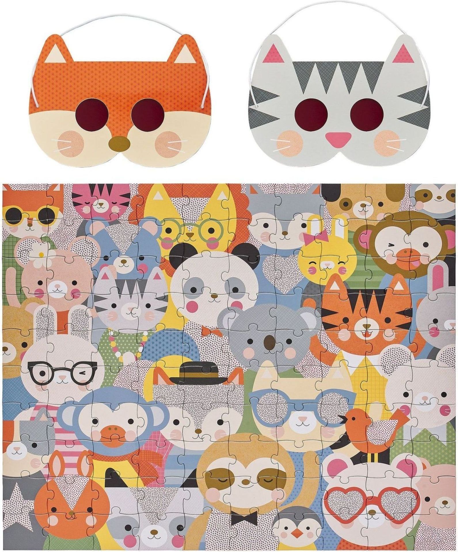 Petit Collage Decoder Puzzle - Animal Festival uni - obrázek 2