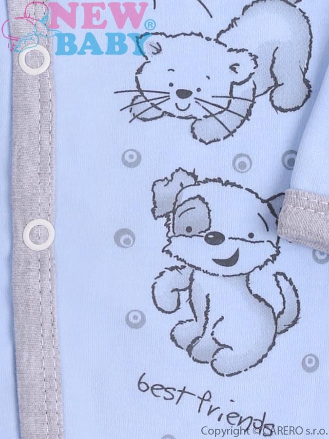 Kojenecké body s dlouhým rukávem vel. 68 New Baby Kamarádi modré - obrázek 2