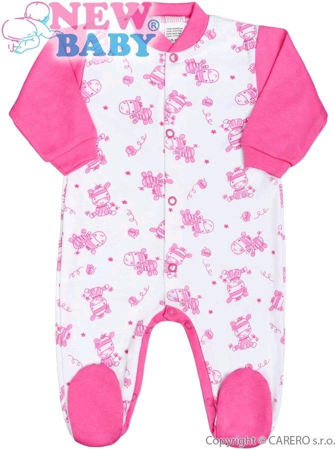 Kojenecký overálek New Baby Zebrababy II růžový Růžová 68 (4-6m) - obrázek 1