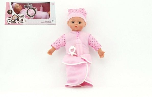 Miminko měkké tělo 30cm s doplňky na baterie se zvukem - obrázek 1