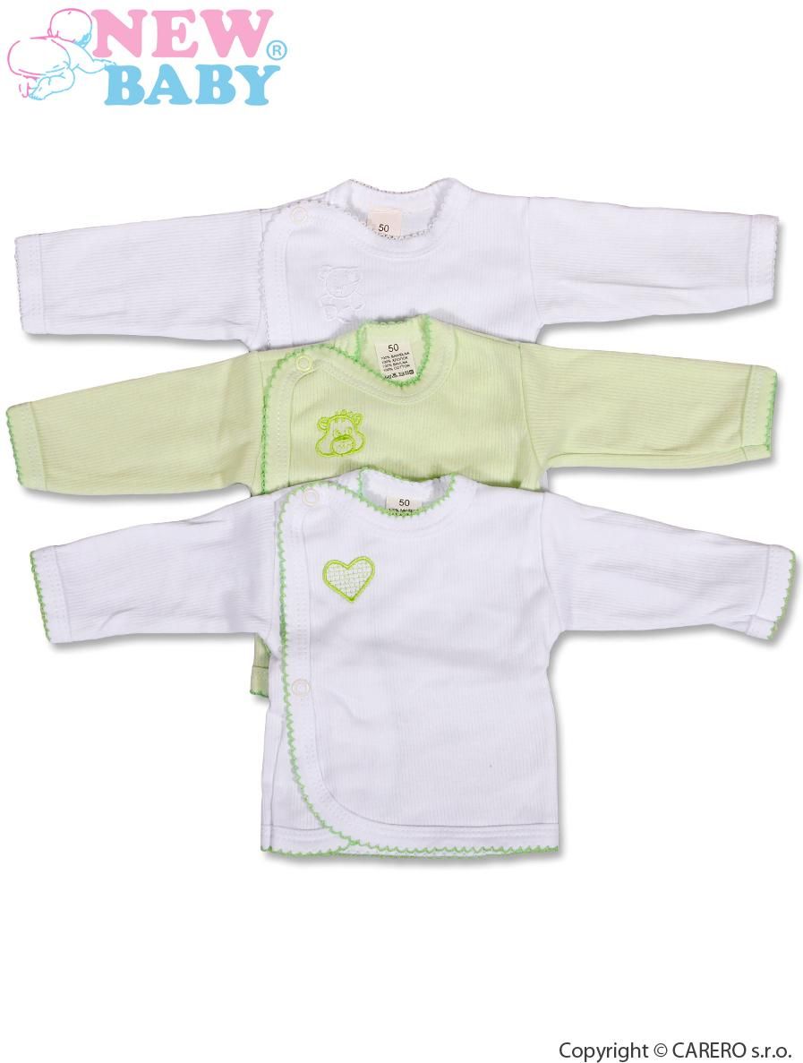 Kojenecká košilka vel. 68 New Baby Classic 3ks Zelená - obrázek 1
