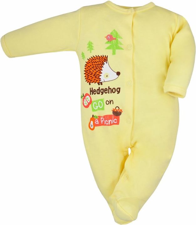 Kojenecký overal Bobas Fashion Ježek žlutý Žlutá 80 (9-12m) - obrázek 1