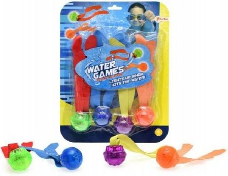 Zábavné míčky pro potápění 4ks plast se světlem na baterie - obrázek 1