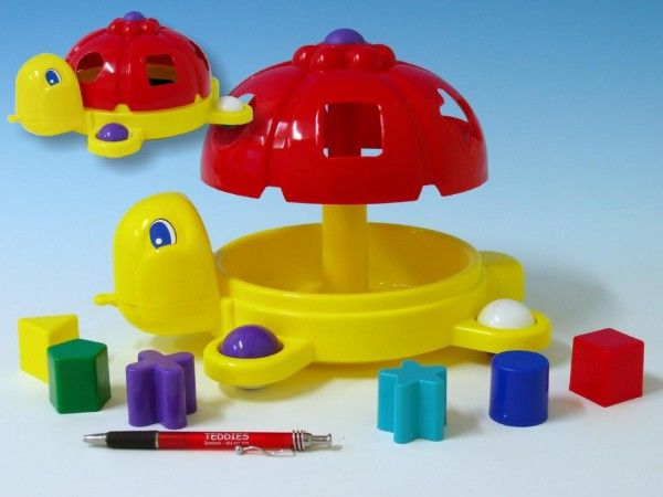 Vkládačka želva tahací plast 32cm v sáčku - obrázek 1