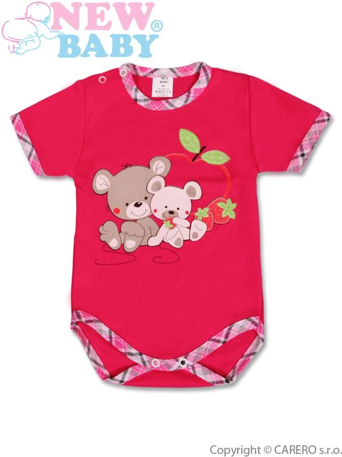 Dětské body s krátkým rukávem vel. 74 New Baby Myšky s jahůdkou - obrázek 1
