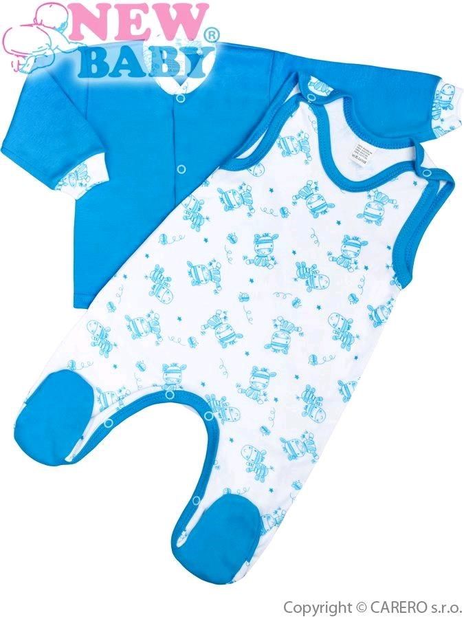 2-dílná kojenecká souprava New Baby Zebrababy II modrá Modrá 62 (3-6m) - obrázek 1