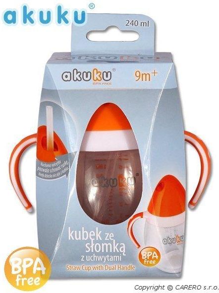 Sportovní hrníček s brčkem Akuku Oranžový - obrázek 1