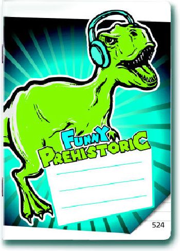 Sešit A5/524 Prehistoric Funny 20 listů linkovaný - obrázek 1