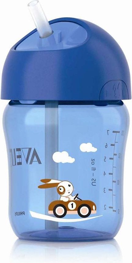 Kouzelný hrneček s brčkem Avent 260 ml Modrý - obrázek 1
