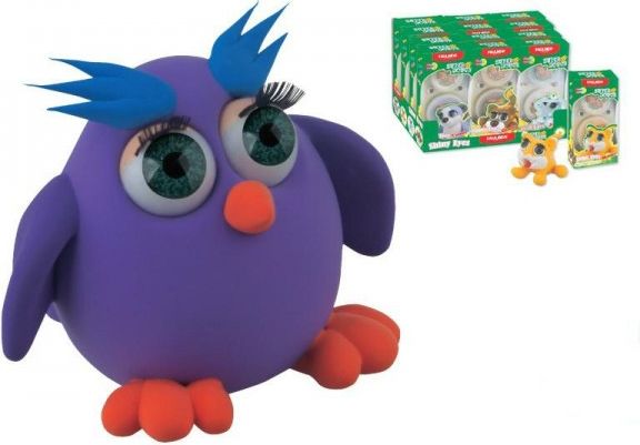 Tvořivá hmota Paulinda zvířátka velké oči 40g+28g s doplňky asst 8 druhů - obrázek 1